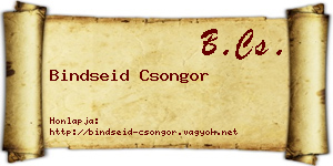 Bindseid Csongor névjegykártya